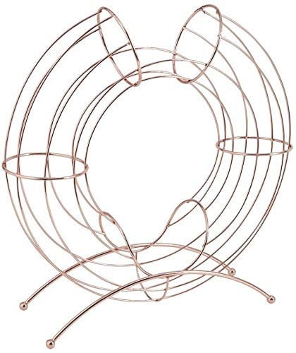 Papelera de diseño de metal cobre para naranjas
