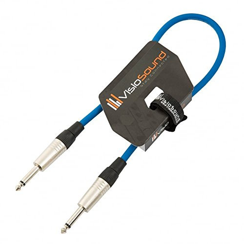 Guitar Lead 6.35mm Mono Jack to Jack/Instrument Cable/Patch Lead / 6 Colours 0.5m Blue