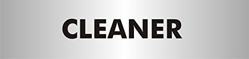 Seco Cleaner Sign, 190mm x 45mm - 2mm Brushed Aluminium Effect Acrylic
