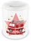 Samunshi® Kinder Spardose mit Namen und Feuerwehr-Auto als Motiv für Kinder - Jungen und Mädchen Sparschwein weiß