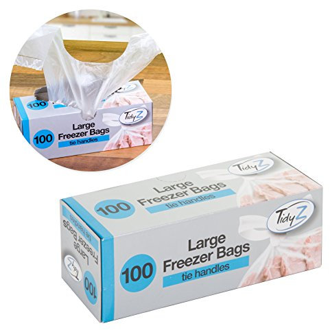 5 Packs of 100 Medium Freezer Bags | Storage Bags with Tie Handles