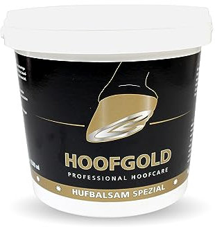 HOOFGOLD Hufbalsam Spezial – Huffett Pferd mit ätherischen Ölen, 2in1 Hufpflege bei Hufrissen, Strahlfäule & brüchigem Hufhorn – nährt, schützt & stärkt das Hufhorn – kaltgepresst - 5000 ml