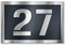 Metzler Hausnummernschild Edelstahl, individuelle Hausnummer in Anthrazit (RAL 7016), Straßenschild mit Hausnummer, kratzfest, robust, gebürstet, 3D-Effekt, Made in Germany, Größe 25 x 17,5 cm
