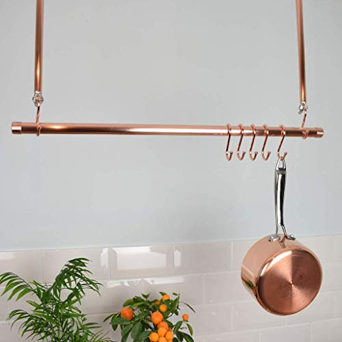 Copper Ceiling Pot and Pan Rail