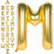 Große Mylar Folie Helium Brief Luftballons 40 Zoll Gold Luftballons Alphabet Buchstaben für Geburtstag Brautdusche Jubiläumsdekorationen(Letter M)