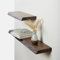 1 Original BestLoft® Wandregal Ruby mit Baumkante aus Eiche Wandboard Dunkel (60cm, Baumkante)