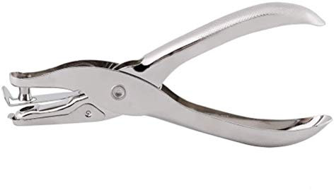 Perforatore a Foro Singolo,Metall Puncher Carta 1 Foro Bucatrice Perforatrice Palmare Pinze per per Carta Multipli Fogli in Acciaio Inossidabile 6MM Capacità 8 Fogli Argento