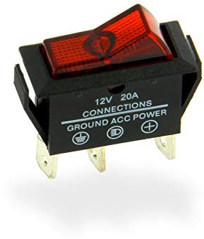 XL Tech 113356 - Interruttore luminoso rettangolare 12 V