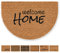 Carpido Fußmatte Kokos Welcome Home Design Halbrund – Sauberlauf 40x60 cm – Türmatte Innen Bereich – antibakterielle Kokosmatte – natürliches Material