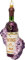 SIKORA BS745 Rotwein Weinflasche mit Trauben Henkeln Christbaumschmuck Glas Figur Weihnachtsbaum Anhänger - Premium Line