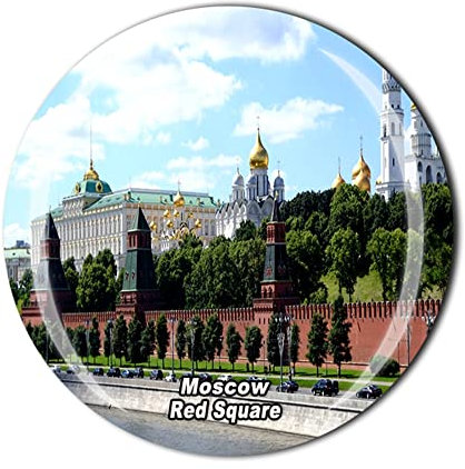Moscow Red Square Russia Kühlschrankmagnet Kristall Touristen Souvenir Geschenkkollektion Kühlschrank Magnetischer Aufkleber