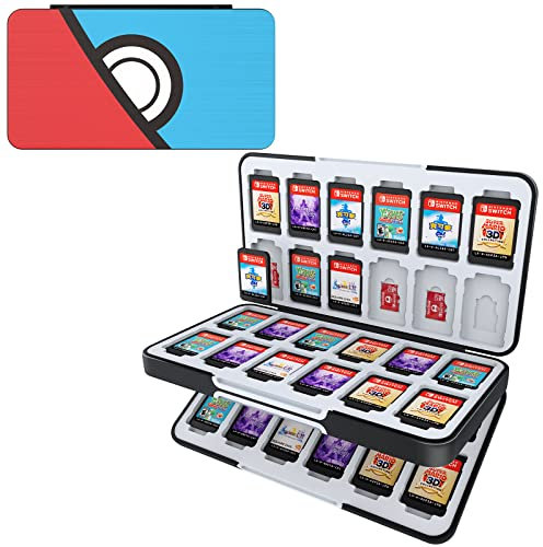 HEIYING Game Card Case for Nintendo Switch 2 / Switch OLED,Customized Pattern Portable Memory Storage Games Holder with 48 Game Card Slots and 24 Micro SD Cards Slots