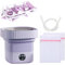 AOUXSEEM Portable Mini Washing Machine, 6L Ultrasonic Turbine Washer for Underware/Socks/Towels/Pillow Case Little Fabric Things Seperate Laundry, Foldable, Camping, Dormitories, Travel, Apartments