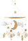 Promise Babe Baby Mobile Holz Schaf Baby Windspiele mit Filzkugeln Holz Stern Mond Baby Mädchen Mobile Babybett Babytisch Wickeltisch Holz Gehäkelt Wolken Mobile Glocke Bett Anhänger Sheep Bed Bell