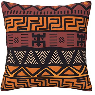 FROON Four Seasons universeller afrikanischer Schlammstoff, Tribal-Kissenbezug, ideal als Sofakissen, Taillenkissen oder dekoratives Sitzkissen