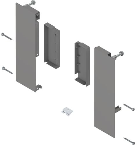 BLUM MERIVOBOX - Soporte frontal con barra de altura E, color gris orión mate