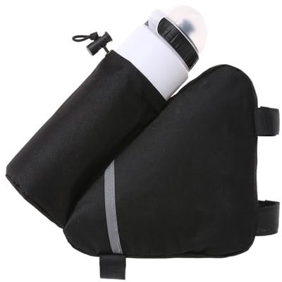 YONO Rahmentasche Fahrrad mit Flaschenhalter - Geeignet für Rennrad/Mountainbike - Alternative zu Lenkertasche/Satteltasche - Schwarz