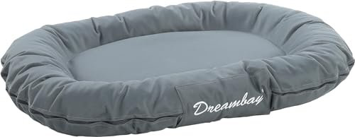 Flamingo Dreambay Ovales Hundebett – 80x60x14 cm, Perfekt für Beagle, Cocker Spaniel, Border Collie, Bulldogge usw.
