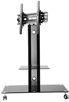 CAFIEDR Supporti per TV da 32- 55 Carrello per TV Mobile Carrello per TV Mobile Carrello Regolabile per Schermo Piatto al Plasma LED LCD con ripiano