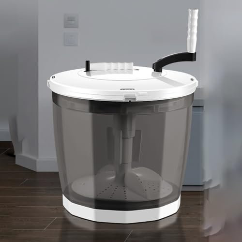 TT-YEC 2 En 1 Lavadora Manual De Zapatos No Eléctrico, Hilandero De Ropa Portátil, Lavadora Compacta, Desmontable, Pequeña Lavadora De Zapatos De Manivela Para Uso Doméstico,Gris