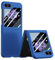 EASSGU Custodia in Silicone Adatta per Samsung Galaxy Z Flip6 / Samsung Galaxy Flip 6 2024 (6.7 Inches), PC Cover per Telefono Resistente Alla Caduta e Ai Graffi - Klein Blu