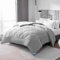 WAVVE Edredón Acolchado 220x240 cm, Edredon Cama 135/150 / 160, Relleno Nórdico 300 gr/m² en 100% Microfibra (240x220 cm, Gris Claro)