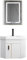 STCERY Meuble Lave-Mains D’Angle, Céramique Blanc avec Armoire Et Miroir Salle De Bain, Meuble-lavabo d'angle avec Lavabo, Lavabo d'angle Mural, pour Buanderie, WC(38cm/15in)