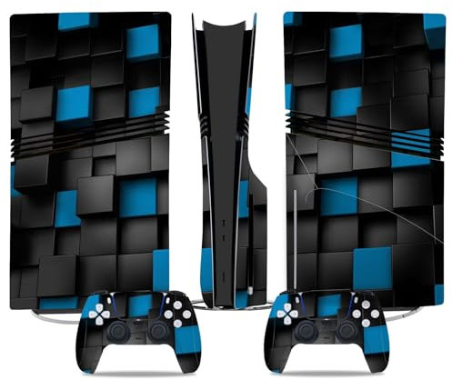 pour PS5 Pro Skin Disc Edition & pour PS5 Pro Skin Digital Edition Console Et Contrôleur Vinyl Cover Skins Wraps Scratch Resistant Compatible 04532 sans Mousse sans Bulles(Digital Edition)