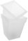 PartyKindom Lampe à Pot à Fleurs Carrées Solaire Éclairant Nursery Décor Alimenté Éclairé De Plein Air Dehors Lumineux Patio Illuminé Planteur Léger Usine Lampe De Jardinière Blanche Plastique