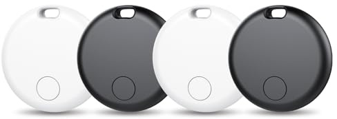 Smart Tracker Tag Android, Bluetooth Schlüsselfinder kompatibel mit Google Find Hub (NUR Android), Air Tracker Tag Schlüsselanhänger für Koffer, Schlüssel, Gepäck (4er-Pack)