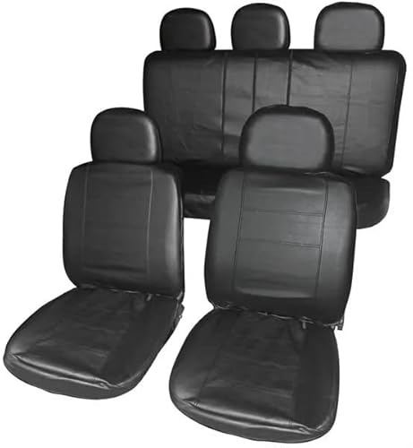 Streetwize SWSC19 California Leather Seat Cover [Set of 5], Air Bag Friendly, Leather Look