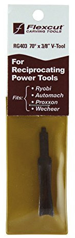 Flexcut Power Gouge V-Tool, Razor Sharp High Carbon Cutting Blade, 3/8 Inch, 70 Degrees (RG403)