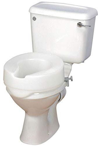 Homecraft Ashby Easy Fit Raised Toilet Seat, Elevated Toilet Seat For Round Toilets, Portable Assistance Seat for Disabled & Elderly, 15cm Height, White