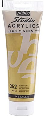 Pébéo - Acrílico Fine Studio - Pintura acrílica Oro - Oro - 250 ml