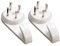 Merriway BH00092 Large 40 mm (1.1/2 Inch) White Nylon Non-Trace Hardwall Drywall Picture Hanger Hook - Pack of 10 Pieces, Black|green|grey|beige