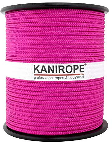 Kanirope® PP Seil Polypropylenseil MULTIBRAID 3mm 100m Farbe Pink (3150) 16x geflochten