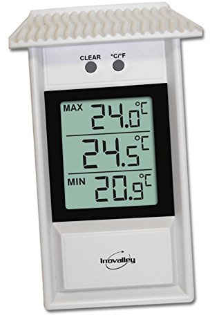 Inovalley 312ELW Thermomètre Mini/Maxi Plastique Blanc