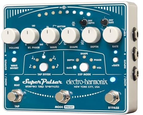 Electro Harmonix Super Pulsar Stereo Tap Tremolo