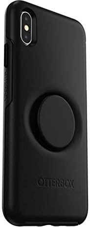 OtterBox for iPhone Xs Max, Slim Protective Case with PopSockets PopGrip, Otter + Pop Symmetry Series, Black