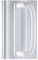 Mila Inline Patio Door Handle Pair 109mm Screw Fix White Blank