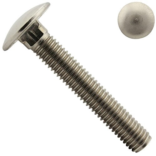 Flachrundschrauben/Schlossschrauben - M6x30 - (50 Stück) - DIN 603 - Vollgewinde, mit Vierkantansatz - Edelstahl A2 V2A - SC603 - SC-Normteile