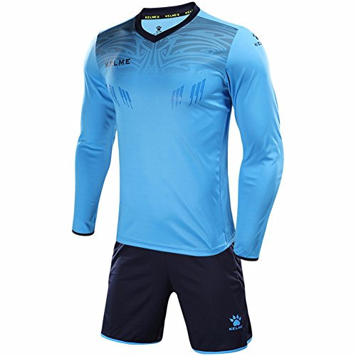 KELME Goalkeeper L/S Set Conjunto Equipaciones Portero, Hombre, Sky Blue/Dark Blue, L