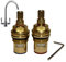 Franke Eiger Compatible Pair of Ceramic Tap Cartridges | Valves Quarter Turn 28 Spline