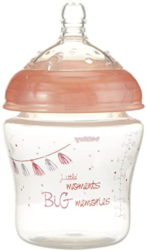 Nuby Id68059Pink-Lm Biberon Little Moments 180 ml, Rosa