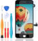 LL Trader Display für iPhone 8 Plus Schwarz 5.5, Ersatz Retina LCD Touchscreen Vormontierter Digitizer mit Frontkamerasensor, Näherungssensor, Hörmuschellautsprecher und Werkzeugen