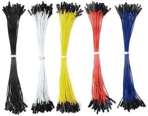 XINGYHENG 150PCS 5 Colors 1Pin 2.54mm Female to Female Breadboard Jumper Wire PVC Soldering Brushless Motor Double-end Tinning Connector Cable(PCB Jump Circuit Board Cable Wire Set) 200mm