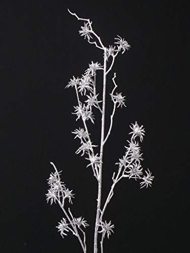 Kunstzweig Zaubernuss Toby, Glitzer, Silber, 100cm - Dekozweig