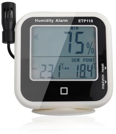 Relative Humidity Temperature And Dew, Digital Hygrometer, Akozon Etp110 Portable Digital Thermo- Hygrometer Humidity Dew Point Meter Thermometer For Home/Laboratory