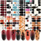 FLOFIA 12 Blatt Nagelfolie Selbstklebend Halloween Nagelsticker Vollabdeckung Nagelaufkleber Nagel Kunst Sticker Nail art Tattoos Nagel Abziehbilder
