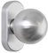 Hermat Türknopf, Edelstahl, Oval, Rosette, Silber, 75 x 32 x 15 mm, 55 mm, 100 mm